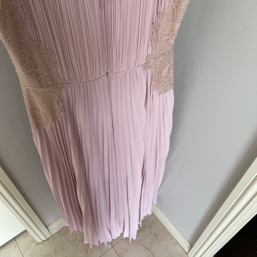 NEW BCBG MAXAZRIA LAVENDER ANGELEA PLEATED HIGH LOW DRESS - Picture 12 of 15